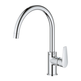 Смеситель для кухонной мойки GROHE Start Edge с высоким C-образным изливом, хром (31369001)