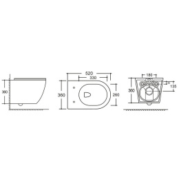 Комплект инсталляции GROHE Rapid SL 3 в 1 с унитазом Aquatek АУРА AQ1805T-00 и звукоизоляционным комплектом (NW0763)