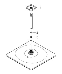 Верхний душ GROHE Rainshower Mono 310 Cube, 9,5 л/мин, 1 режим, 142 мм, теплый закат матовый (26566DL0)