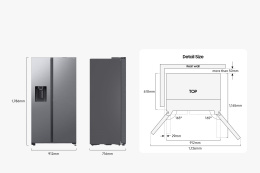 Холодильник Samsung Bespoke ИИ Side-by-Side RS80F65M1BWR с автоматическим открыванием дверей, 646 л