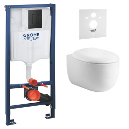 Комплект инсталляции GROHE 38811KF0-B/S с унитазом Aquatek АЛЬТАИР и сиденьем с микролифтом (NW0154/S)
