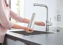 Смеситель для кухонной мойки GROHE Blue Home с системой фильтрации, охлаждения и газирования воды, Wi-Fi, хром (31539000)