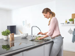 Смеситель для кухонной мойки GROHE Blue Home с системой фильтрации, охлаждения и газирования воды, Wi-Fi, хром (31539000)