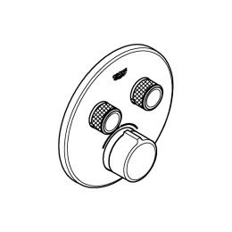 Внешняя часть смесителя для душа GROHE SmartControl круглая, на 2 потребителя, хром (29145000)