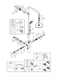 Душевая система GROHE Euphoria 210 с термостатом для душа, хром (27964000)