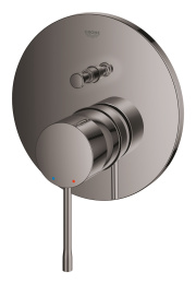 Внешняя часть смесителя для ванны GROHE Essence скрытого монтажа на 2 потребителя, круглая, темный графит глянец (24167A01)