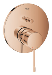 Внешняя часть смесителя для ванны GROHE Essence скрытого монтажа на 2 потребителя, круглая, теплый закат глянец (24167DA1)