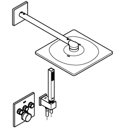 Душевая система GROHE SmartControl со смесителем для душа, хром (34712000)