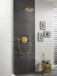 Верхний душ GROHE Rainshower Cosmopolitan 310, 8 л/мин, 1 режим, 380 мм, холодный рассвет матовый (26066GN0)