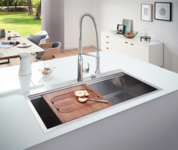 Мойка GROHE из нержавеющей стали, 1 чаша, K800 120-S 102,4/56 1.0 (31586SD0)