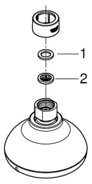 Верхний душ GROHE New Tempesta 100 I, 5,7 л/мин, 1 режим, хром (26050001)