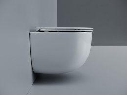 Подвесной унитаз Ceramicanova Вога безободковый, смыв Торнадо, белый (CN4012T)