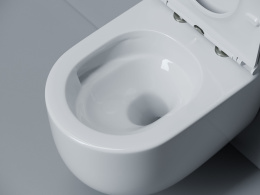 Подвесной унитаз Ceramicanova Вога безободковый, смыв Торнадо, белый (CN4012T)