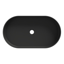 Раковина накладная Aqueduto ESPIRAL, овальная 390*600, черный матовый (ESP0240)