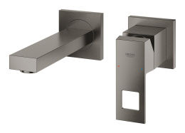 Внешняя часть смесителя для раковины GROHE Eurocube на 2 отверстия, S-Size, темный графит матовый (19895AL0)