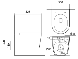 Комплект инсталляции GROHE NW0145/S с унитазом Aquatek ВЕГА и сиденьем с микролифтом (NW0204)