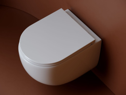 Подвесной унитаз Ceramicanova Пик (Up) безободковый, смв Торнадо, белый (CN4007)