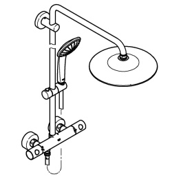 Душевая система GROHE Euphoria System 260 с термостатом для душа, хром (27615001)