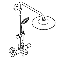 Душевая система GROHE Euphoria System 260 с термостатом для ванны, хром (27475001)