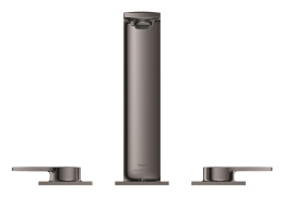 Смеситель для раковины GROHE Allure на 3 отверстия, с донным клапаном, M-Size, темный графит глянец (20188A01)