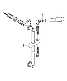 Душевой гарнитур GROHE Sena Stick, 1 режим струи, душевая штанга 600 мм, 9,5 л/мин, хром (28581000)