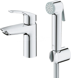 Смеситель для раковины GROHE Eurosmart с гигиеническим душем, S-size, хром (23124003)