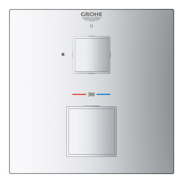 Внешняя часть термостата для душа GROHE Grohtherm Cube на 1 потребителя, хром (24153000)