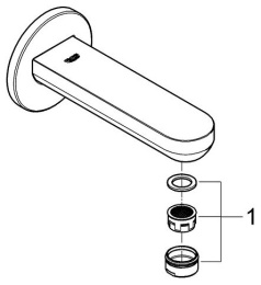 Излив для ванны GROHE BauCosmopolitan, хром (13255000)