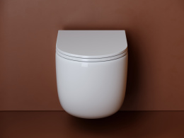 Подвесной унитаз Ceramicanova Пик (Up) безободковый, смв Торнадо, белый (CN4007)