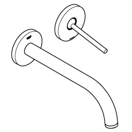 Внешняя часть смесителя для раковины GROHE Atrio на 2 отверстия, хром (19918003)