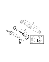 Внешняя часть смесителя для раковины GROHE Eurodisc Joy на 2 отверстия, M-Size, хром (19968000)