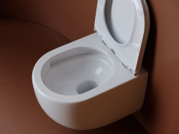 Подвесной унитаз Ceramicanova Пик (Up) безободковый, смв Торнадо, белый (CN4007)