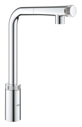 Смеситель для кухни GROHE Vento SmartControl с вытяжным L-образным изливом, хром (30443000)