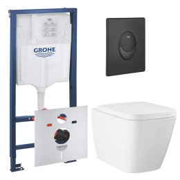 Комплект инсталляции GROHE Rapid SL 1000044 с унитазом GROHE BauEdge Ceramic и сиденьем с микролифтом (NW0687)