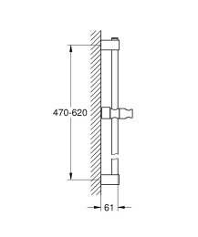 Душевой гарнитур GROHE Tempesta 110 с мыльницей, 2 режима струи, душевая штанга 600 мм, 7,4 л/мин, хром (26638003)