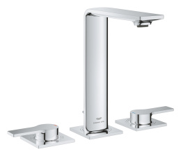 Смеситель для раковины GROHE Allure на 3 отверстия, с донным клапаном, M-Size, хром (20188001)