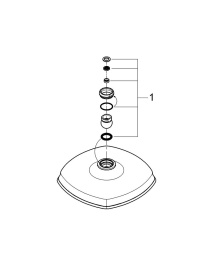 Верхний душ GROHE Rainshower Grandera 210, 1 режим, хром (26473000)