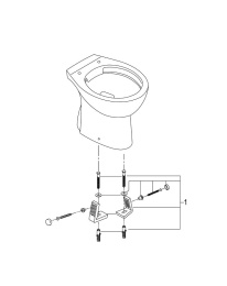 Унитаз напольный GROHE Bau Ceramic, выпуск в пол (без сиденья), НЕ подходит для бачков на унитаз, альпин-белый (39431000)