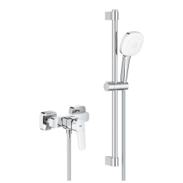 Смеситель для душа с душевым гарнитуром GROHE Cubeo, хром (1018250000)