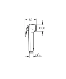 Набор для гигиенического душа, GROHE Tempesta-F Trigger Spray 30, 1000 мм, хром (26358000)