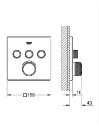 Готовый комплект для душа GROHE Grohtherm SmartControl скрытого монтажа, хром (NSB0173)