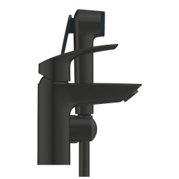 Смеситель для раковины GROHE Eurosmart с гигиеническим набором, матовый чёрный (231242433)