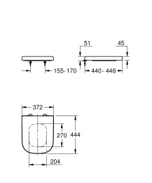 Сиденье для унитаза с микролифтом GROHE Euro Ceramic, альпин-белый (39330002/U), уцененный товар