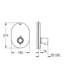 Внешняя часть центрального термостата GROHE Grohtherm Special, хром (29096000)