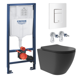 Комплект инсталляции GROHE Rapid SL 38772SH0 с унитазом Aqueduto OVO Plus OVOT0240 и раковиной Aqueduto ESPIRAL ESP0340 (NW0380)