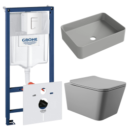Комплект инсталляции GROHE Rapid SL 38772SH0 с унитазом Aqueduto MACIO MAC0130 и раковиной Aqueduto ESPIRAL ESP0430 (NW0484)