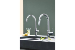 Кран для кухонной мойки GROHE Blue Pure Mono с функцией фильтрации, с фильтром в комплекте, хром (30388000)