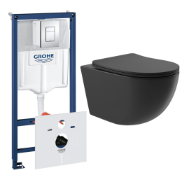 Комплект инсталляции GROHE Rapid SL 38775001 с унитазом Aqueduto OVO OVO0140 и раковиной Aqueduto ESPIRAL ESP0340 (NW0382)