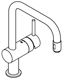 Смеситель для кухни GROHE Minta с вытяжным U-изливом, хром (32067000)