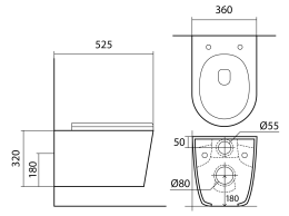 Комплект инсталляции GROHE 38811KF0 с унитазом Aquatek ВЕГА и сиденьем с микролифтом (NW0195)
